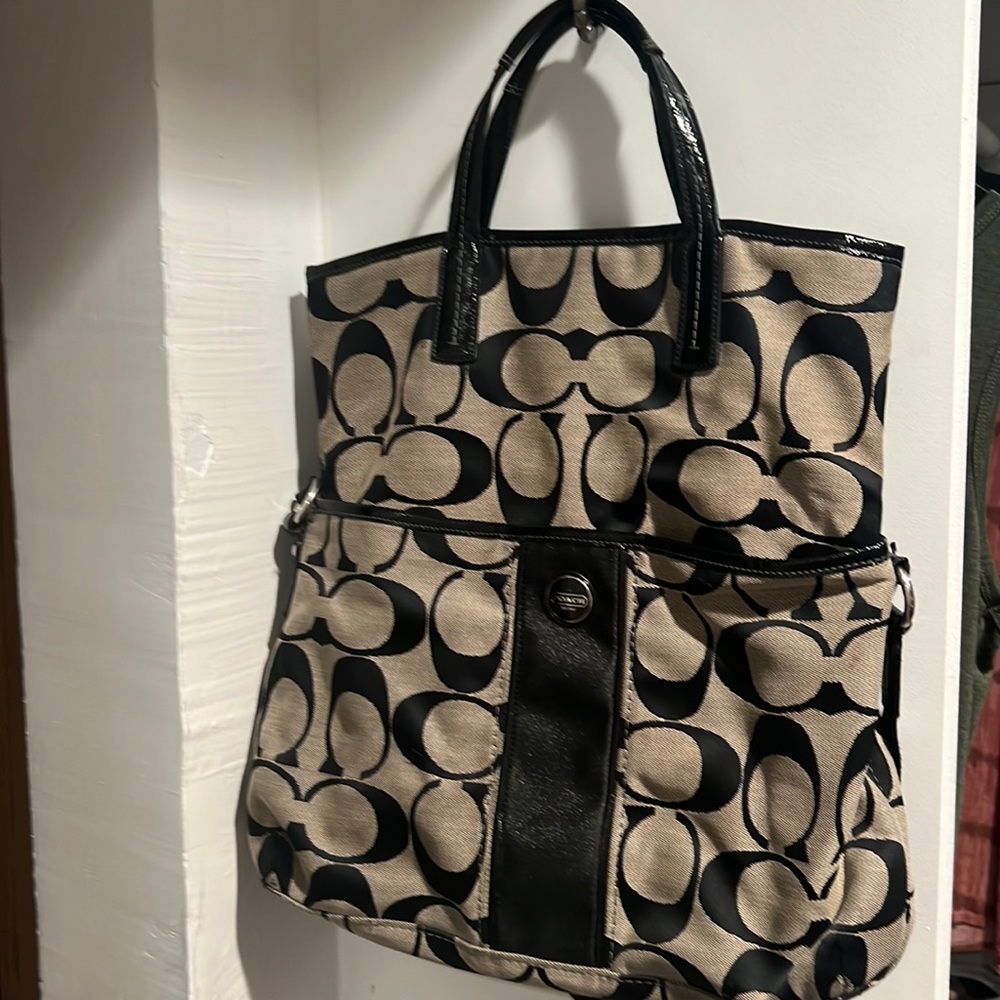 Coach Signature Foldover Tote